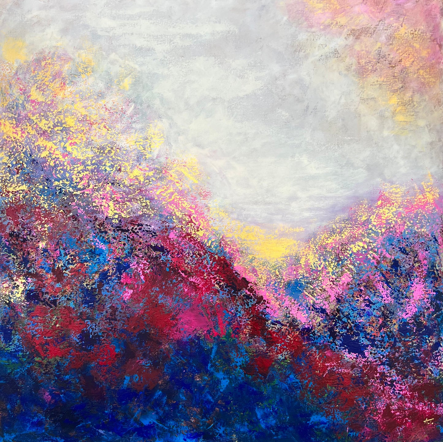 Eldorado - energetiškai stiprus, abstraktus paveikslas, kuris buvo eksponuotas Madride, Van Gogh Art galerijoje.