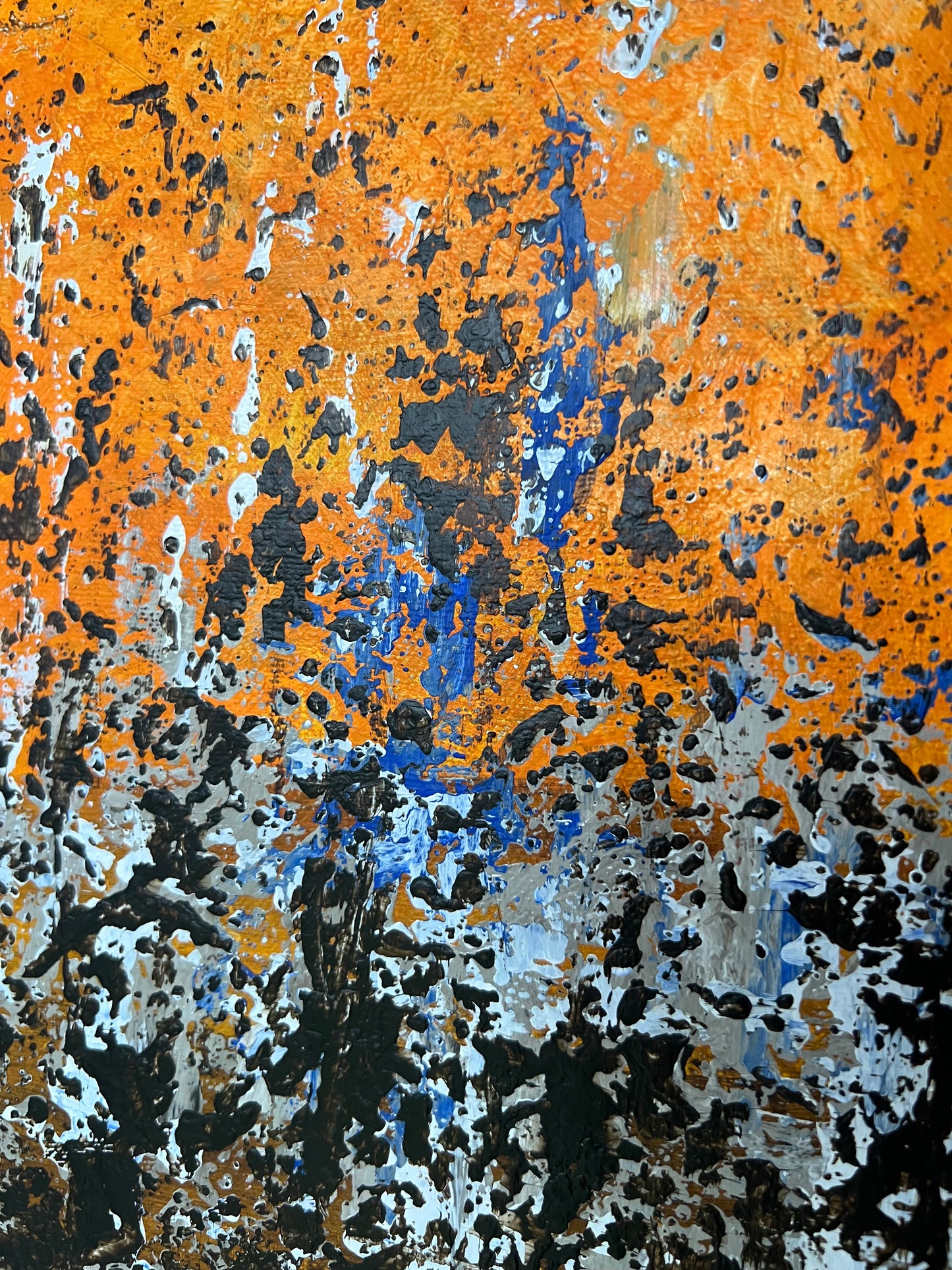 Abstraktus paveikslas "Dykumų saulė" Dydis 60*80, akrilas ant drobės.