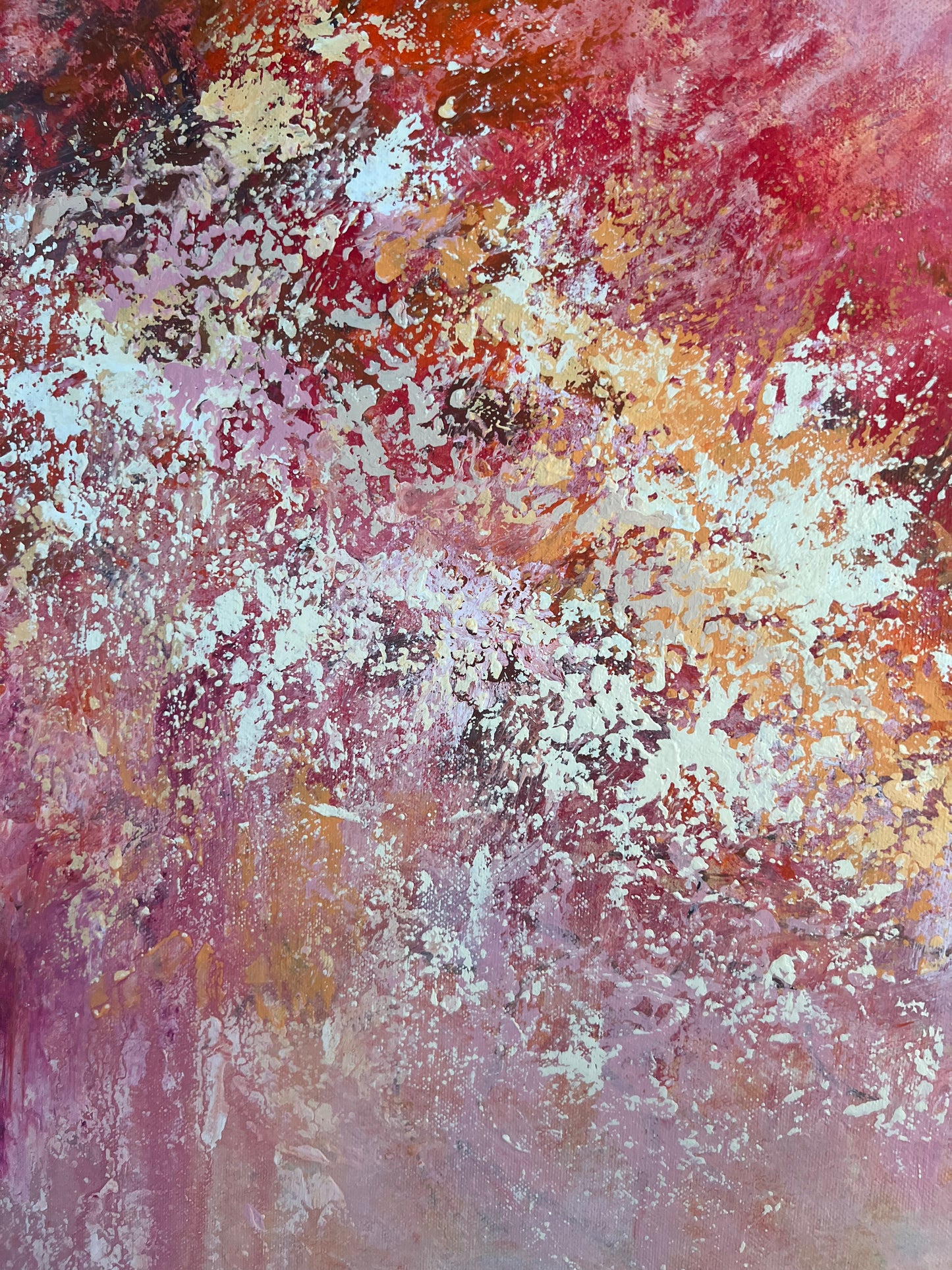 Abstraktus, didelis paveikslas ant drobės "Atėjo metas" 90*150cm.