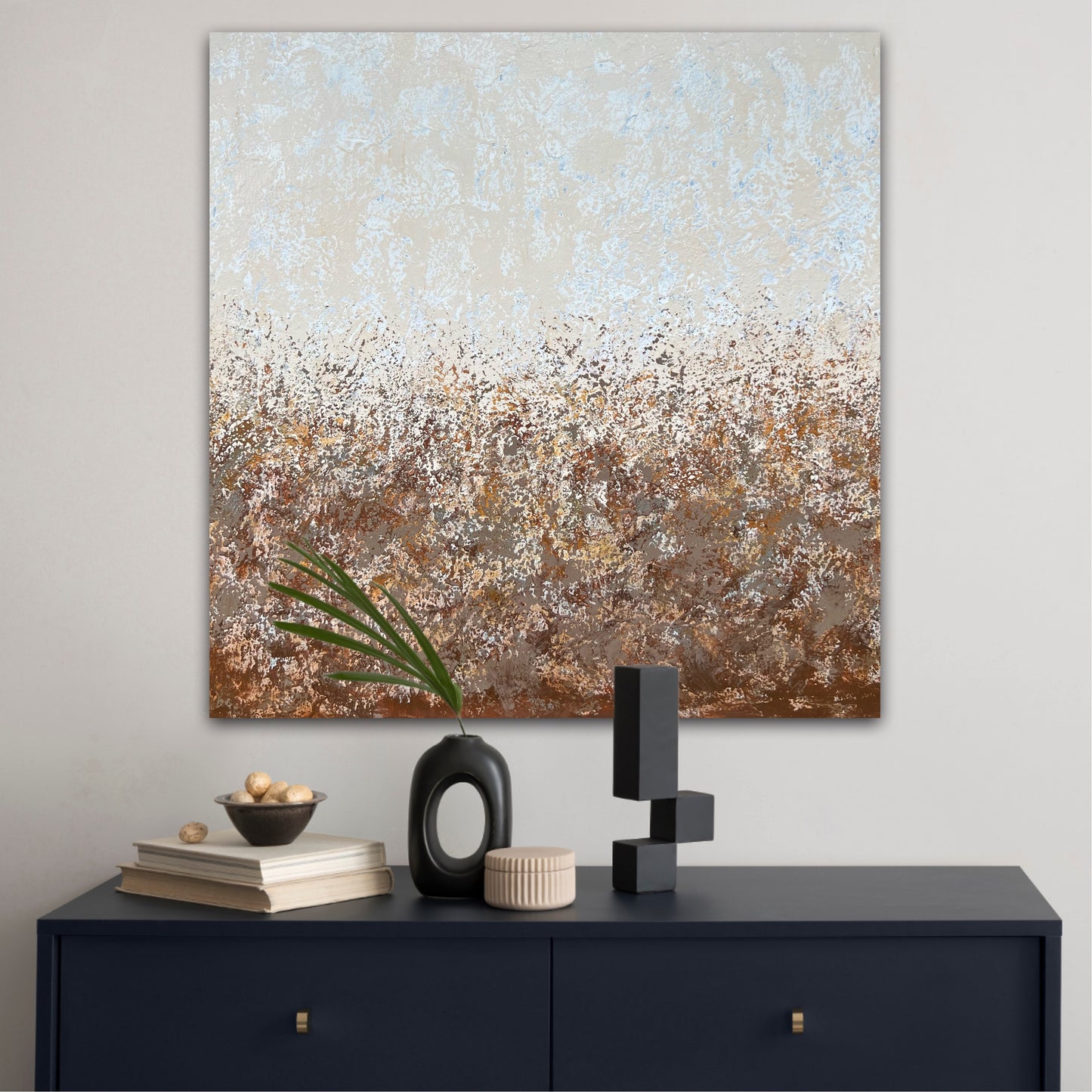"Žemės kalba" vienetinis darbas. Akrilas ant drobės, 90*90cm.