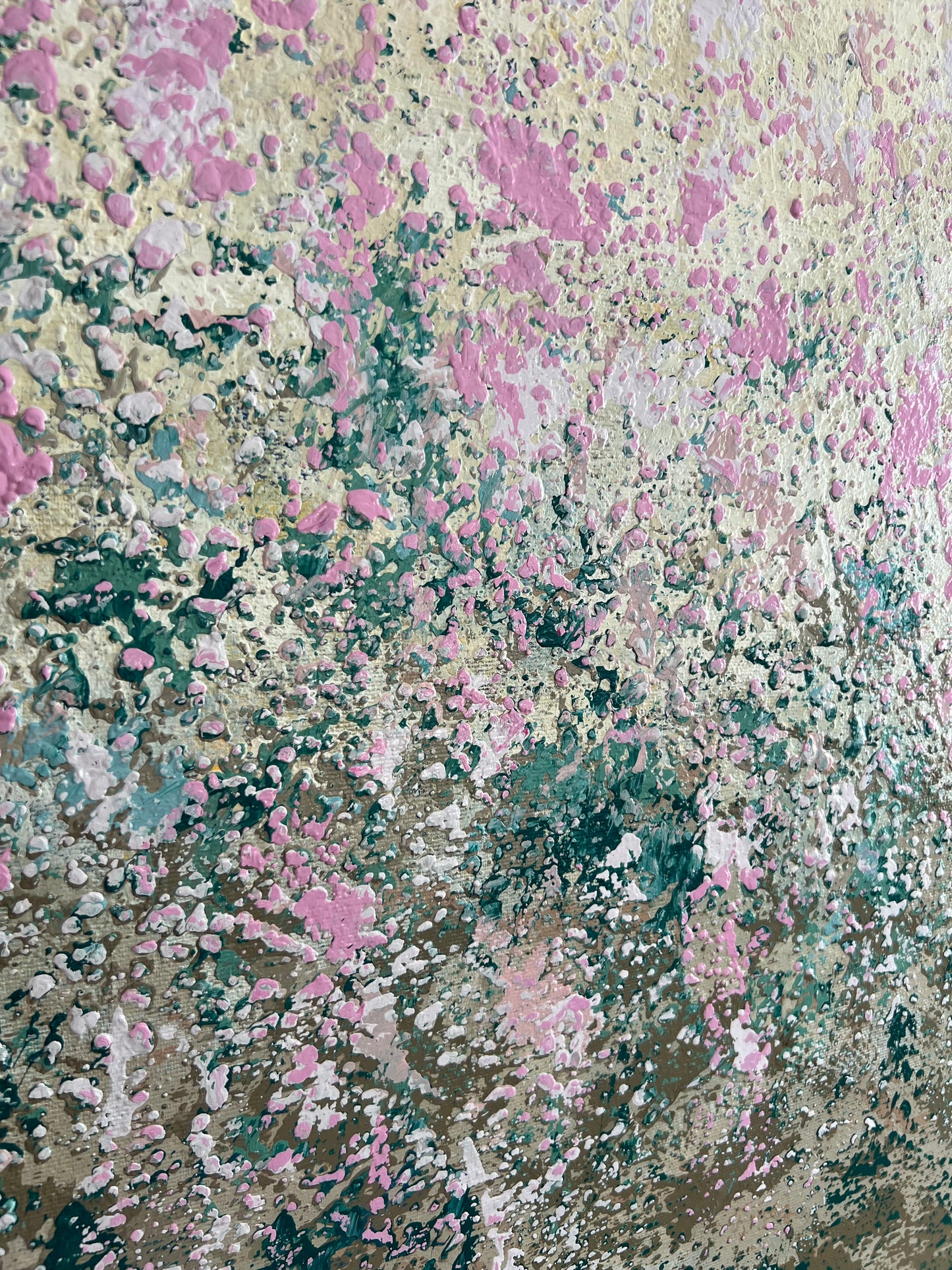"Švelnus vasaros pasakojimas" abstraktus, vienetinis paveikslas 80*150