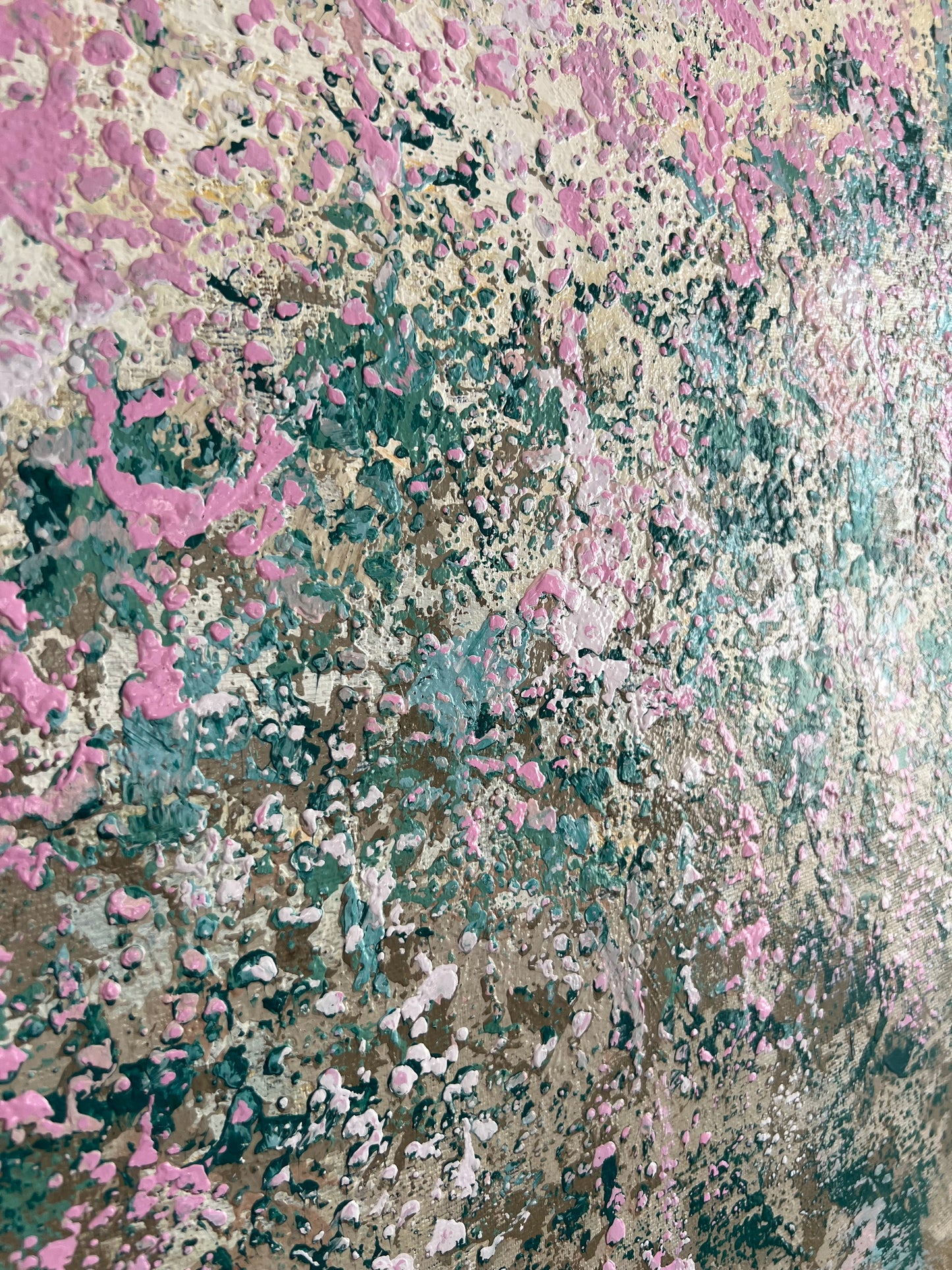 "Švelnus vasaros pasakojimas" abstraktus, vienetinis paveikslas 80*150
