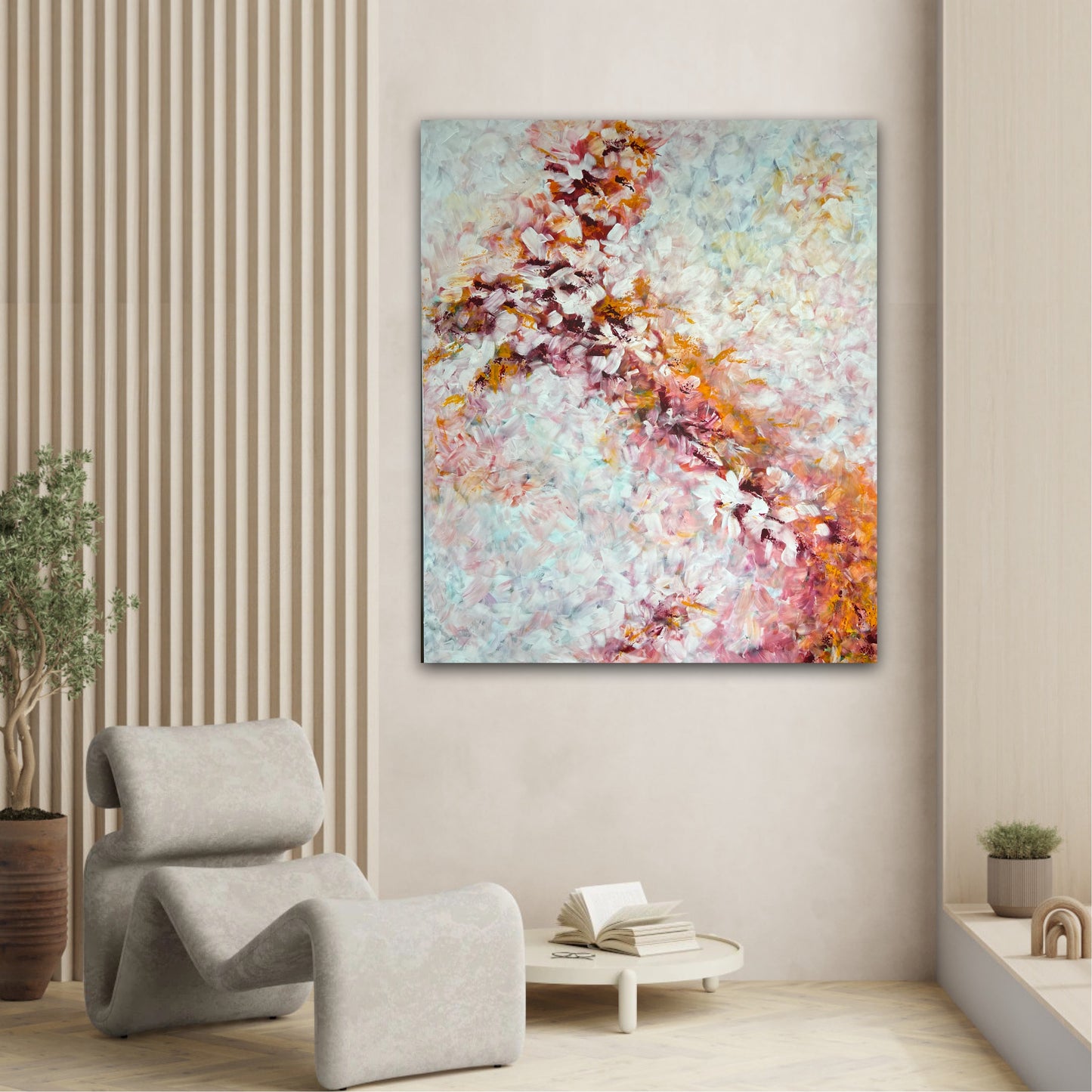 Abstraktus, vienetinis paveikslas "Žydėk" 100*120