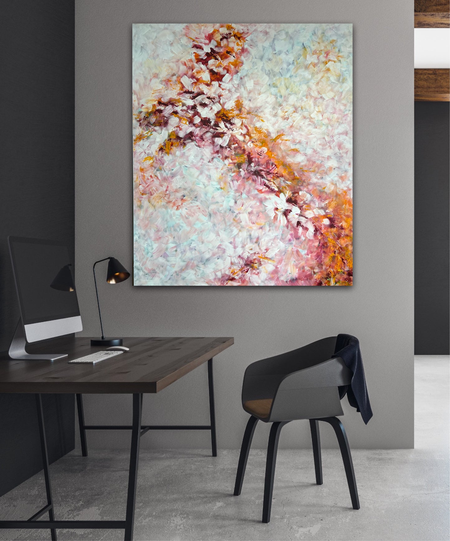 Abstraktus, vienetinis paveikslas "Žydėk" 100*120