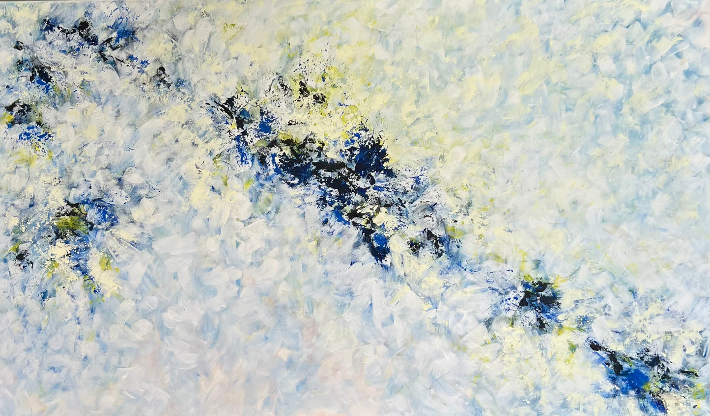 "Tobulas laikas" vienetinis, abstraktus paveikslas namams. Dydis 90*150cm.