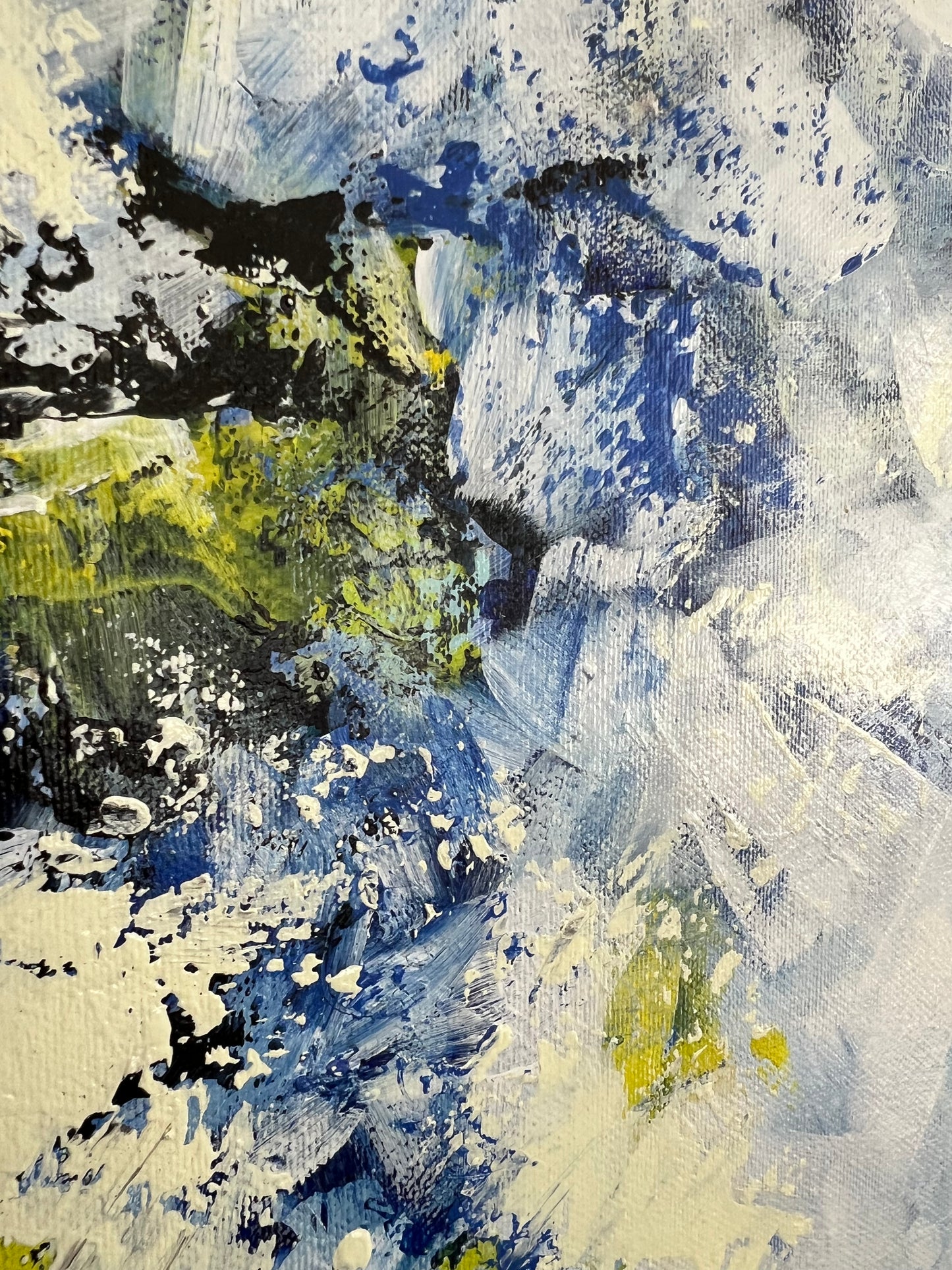 "Tobulas laikas" vienetinis, abstraktus paveikslas namams. Dydis 90*150cm.