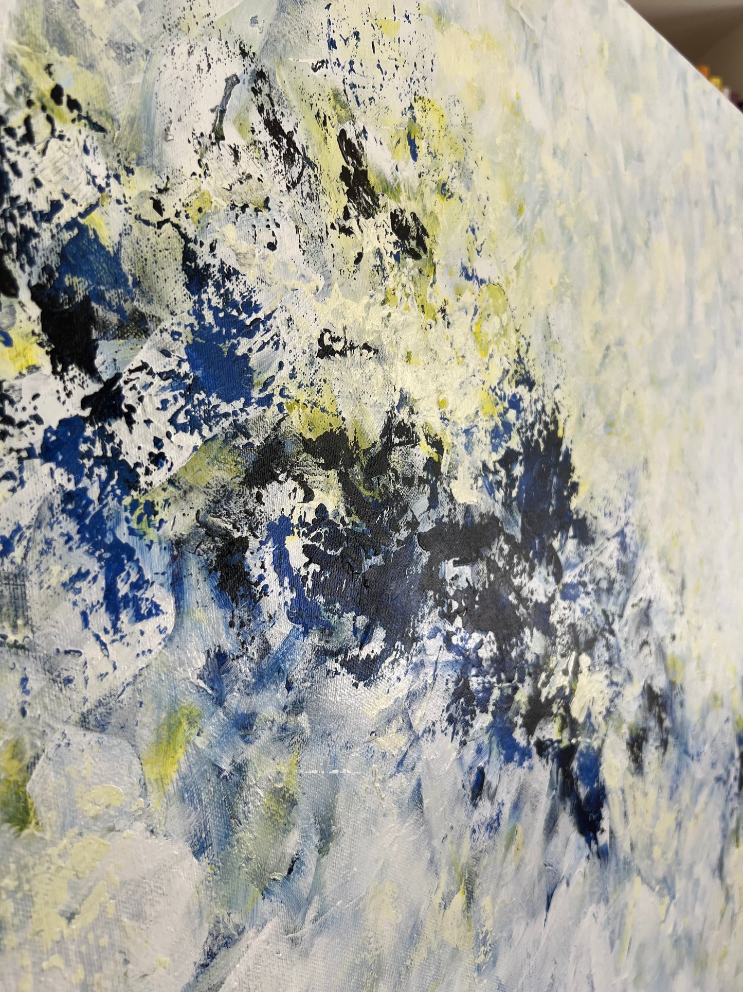 "Tobulas laikas" vienetinis, abstraktus paveikslas namams. Dydis 90*150cm.