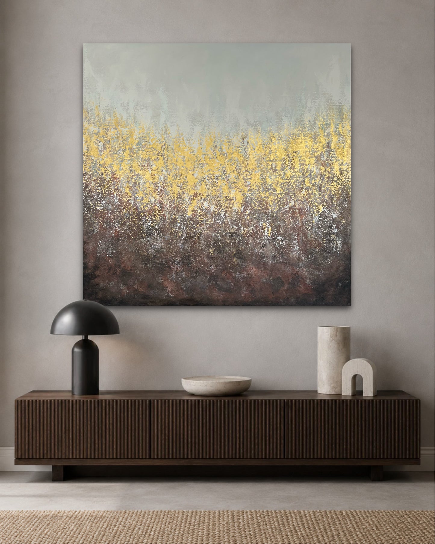 Abstraktus paveikslas "Stepė" 100*100 cm.
