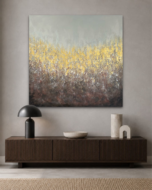 Abstraktus paveikslas "Stepė" 100*100 cm.