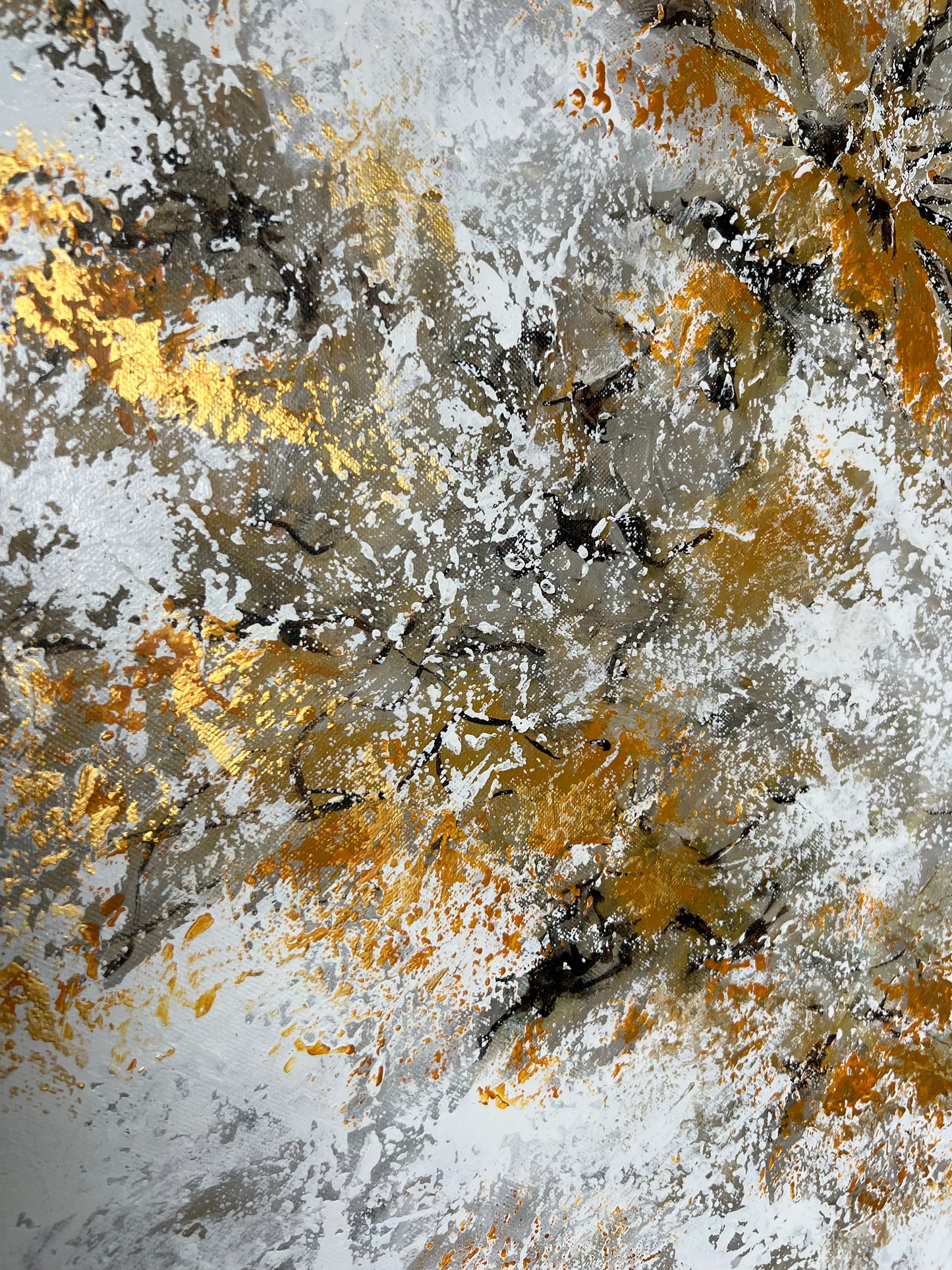Abstraktus, vienetinis paveikslas interjerui "Šiluma" 60*90cm