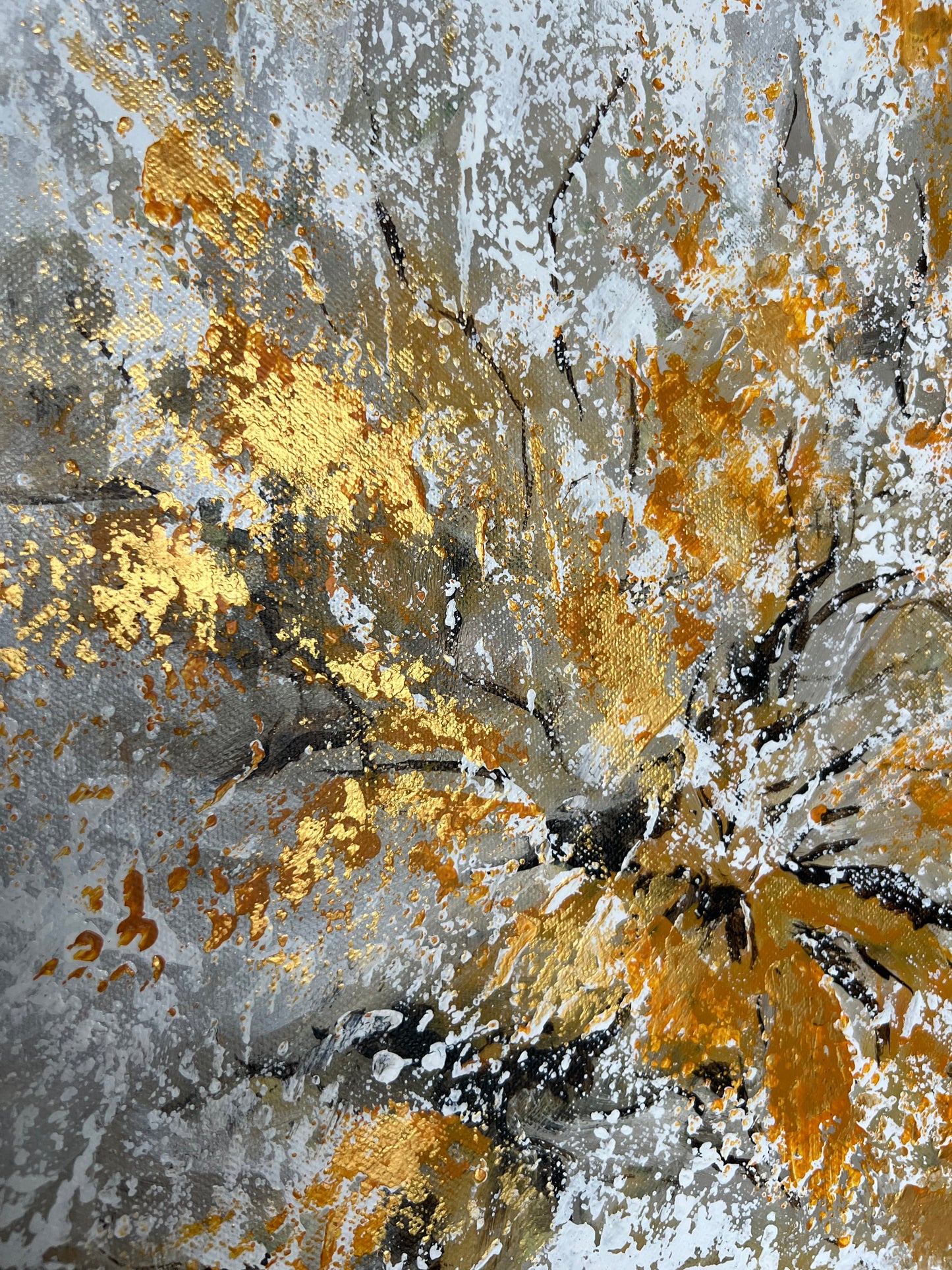 Abstraktus, vienetinis paveikslas interjerui "Šiluma" 60*90cm