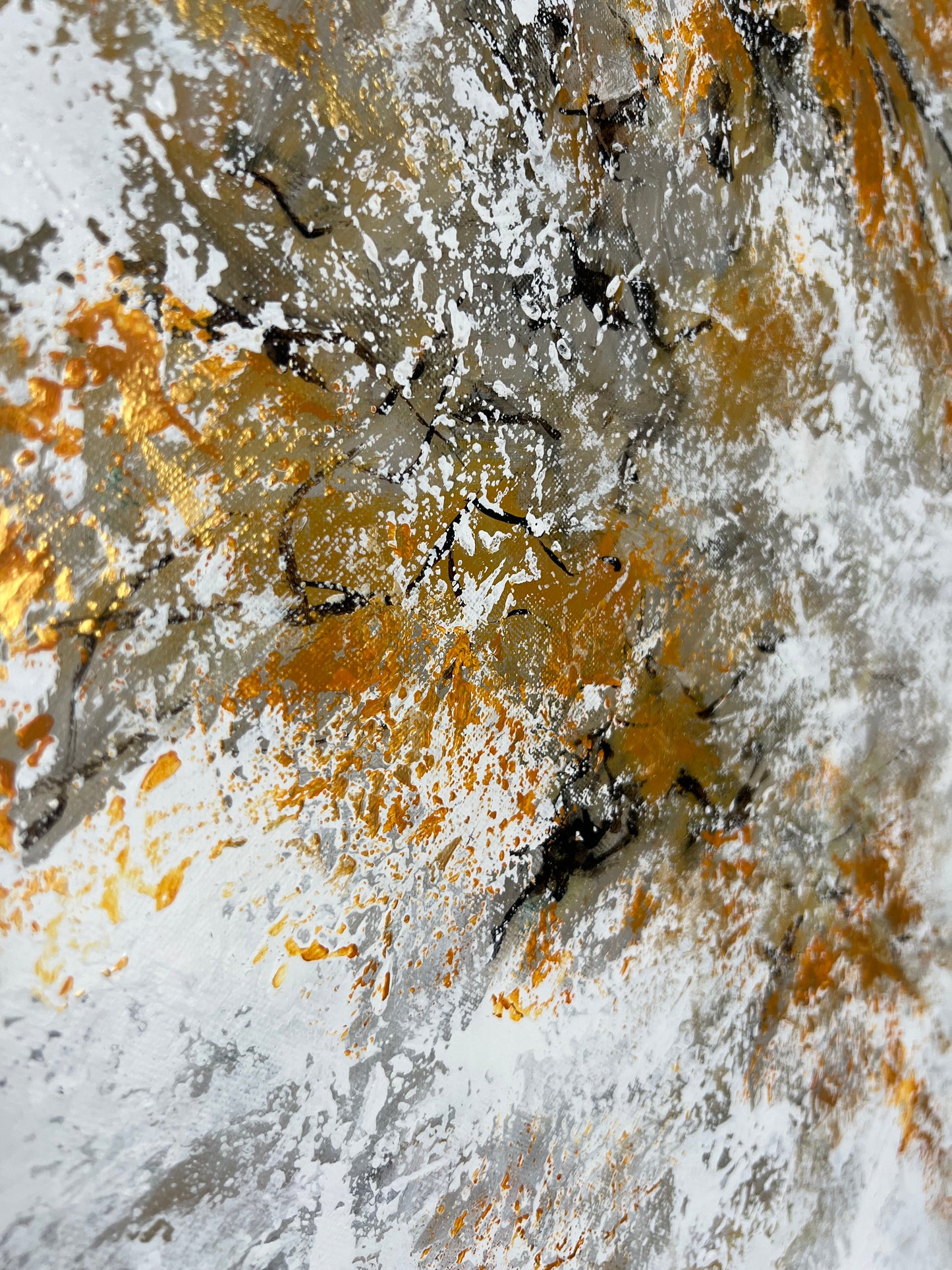 Abstraktus, vienetinis paveikslas interjerui "Šiluma" 60*90cm