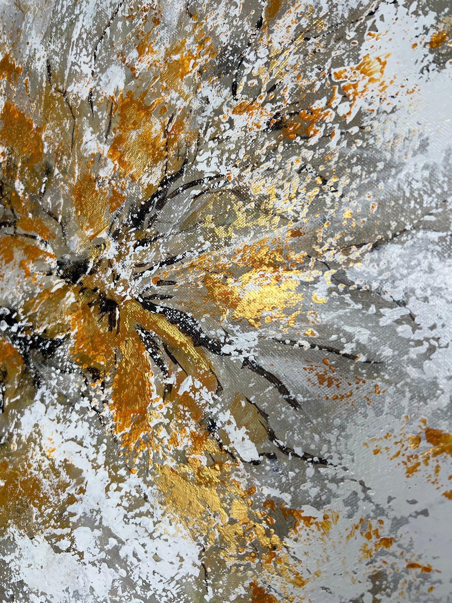 Abstraktus, vienetinis paveikslas interjerui "Šiluma" 60*90cm