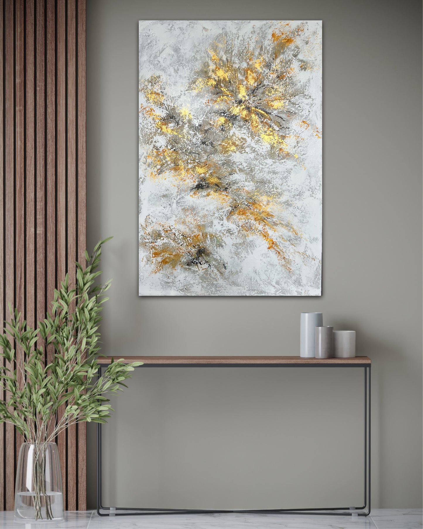 Abstraktus, vienetinis paveikslas interjerui "Šiluma" 60*90cm