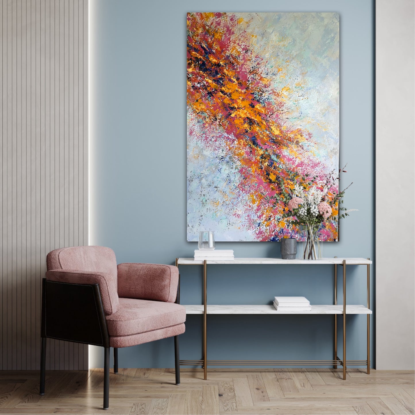 Abstraktus paveikslas "Pilnatvė" 80*120cm