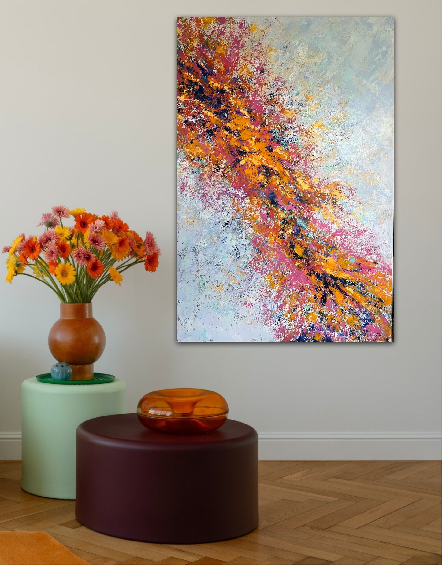 Abstraktus paveikslas "Pilnatvė" 80*120cm