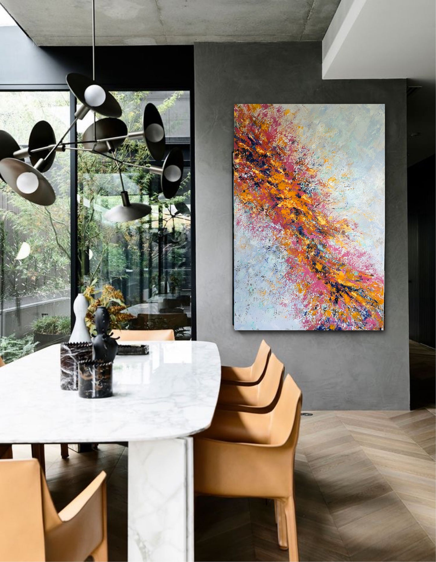 Abstraktus paveikslas "Pilnatvė" 80*120cm