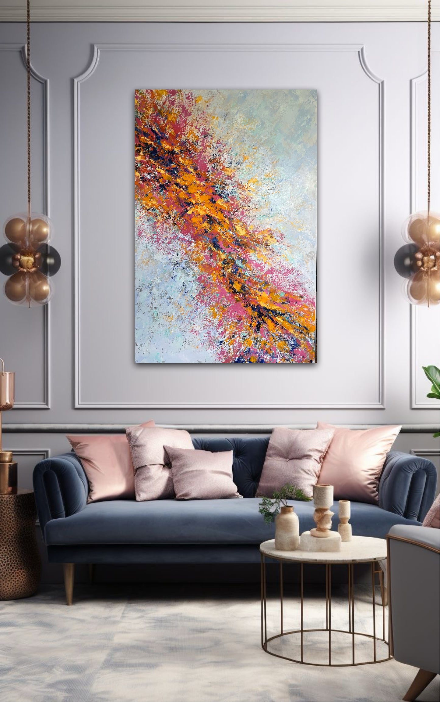 Abstraktus paveikslas "Pilnatvė" 80*120cm