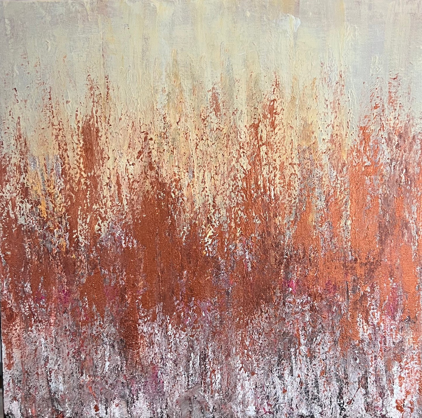 Abstrakcija " Ochros šokis" 50*50cm
