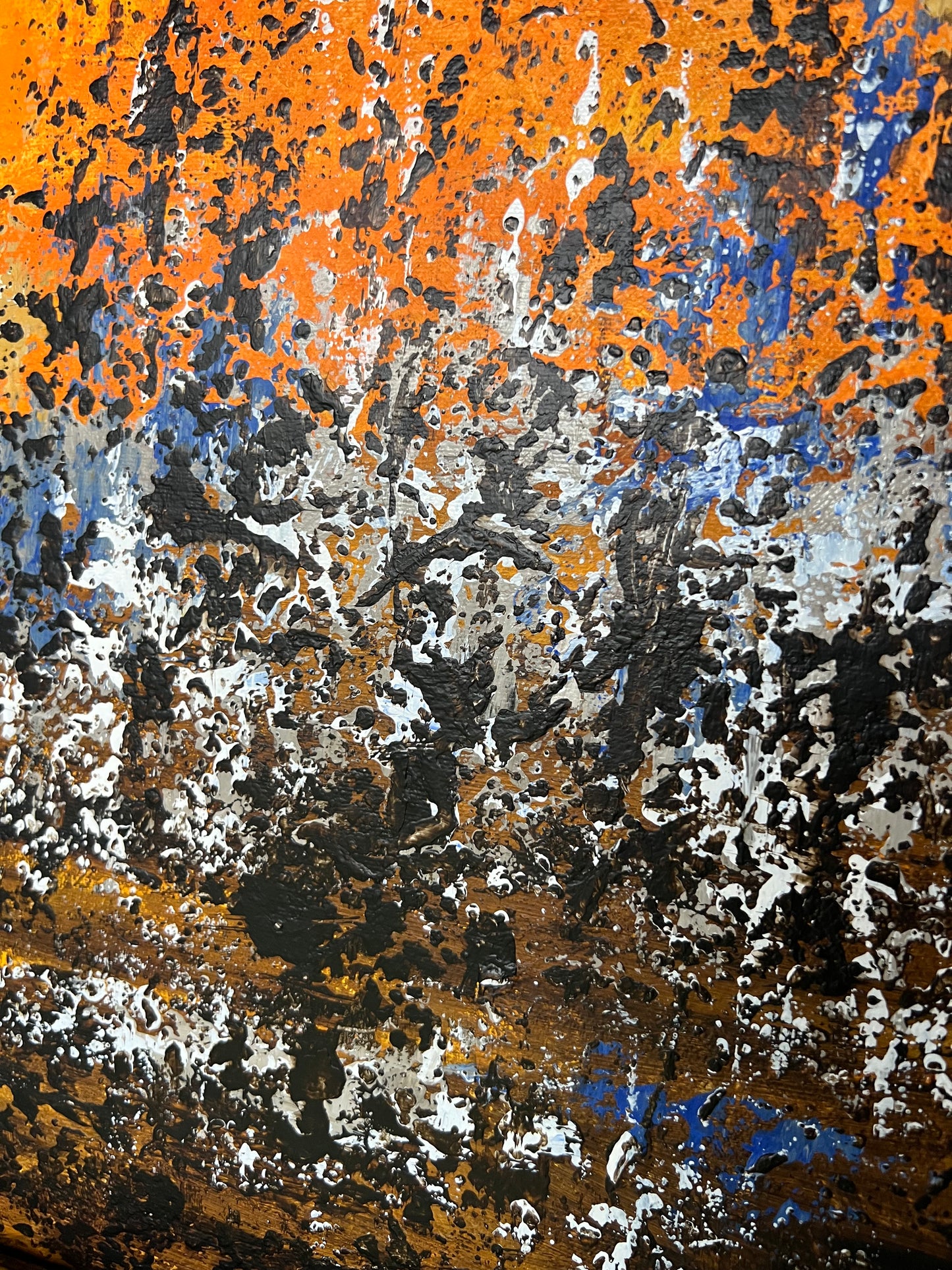 Abstraktus paveikslas "Dykumų saulė" Dydis 60*80, akrilas ant drobės.