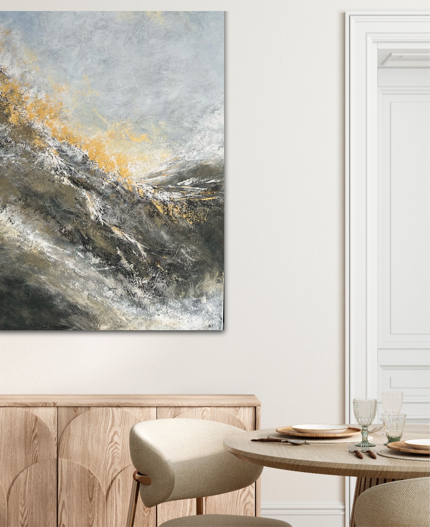 Abstraktus paveikslas interjerui "Blyksnis" 80*120