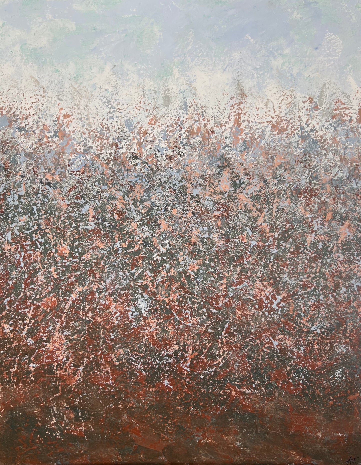 Abstraktus paveikslas "Žemės ir dangaus dialogas" 80*100cm