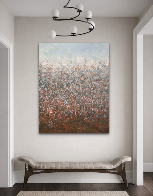 Abstraktus paveikslas "Žemės ir dangaus dialogas" 80*100cm