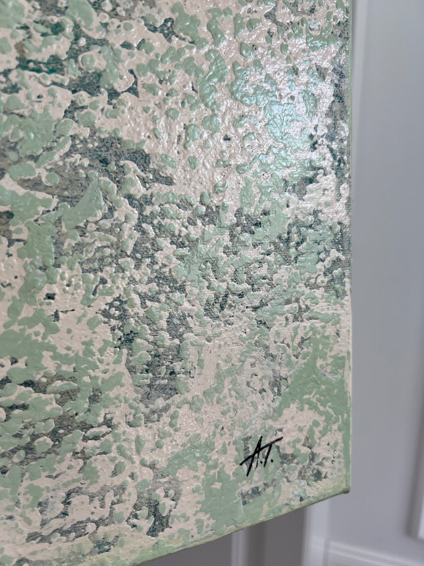 Vienetinis abstraktus paveikslas „Švelnumo galia“ 80x160 cm