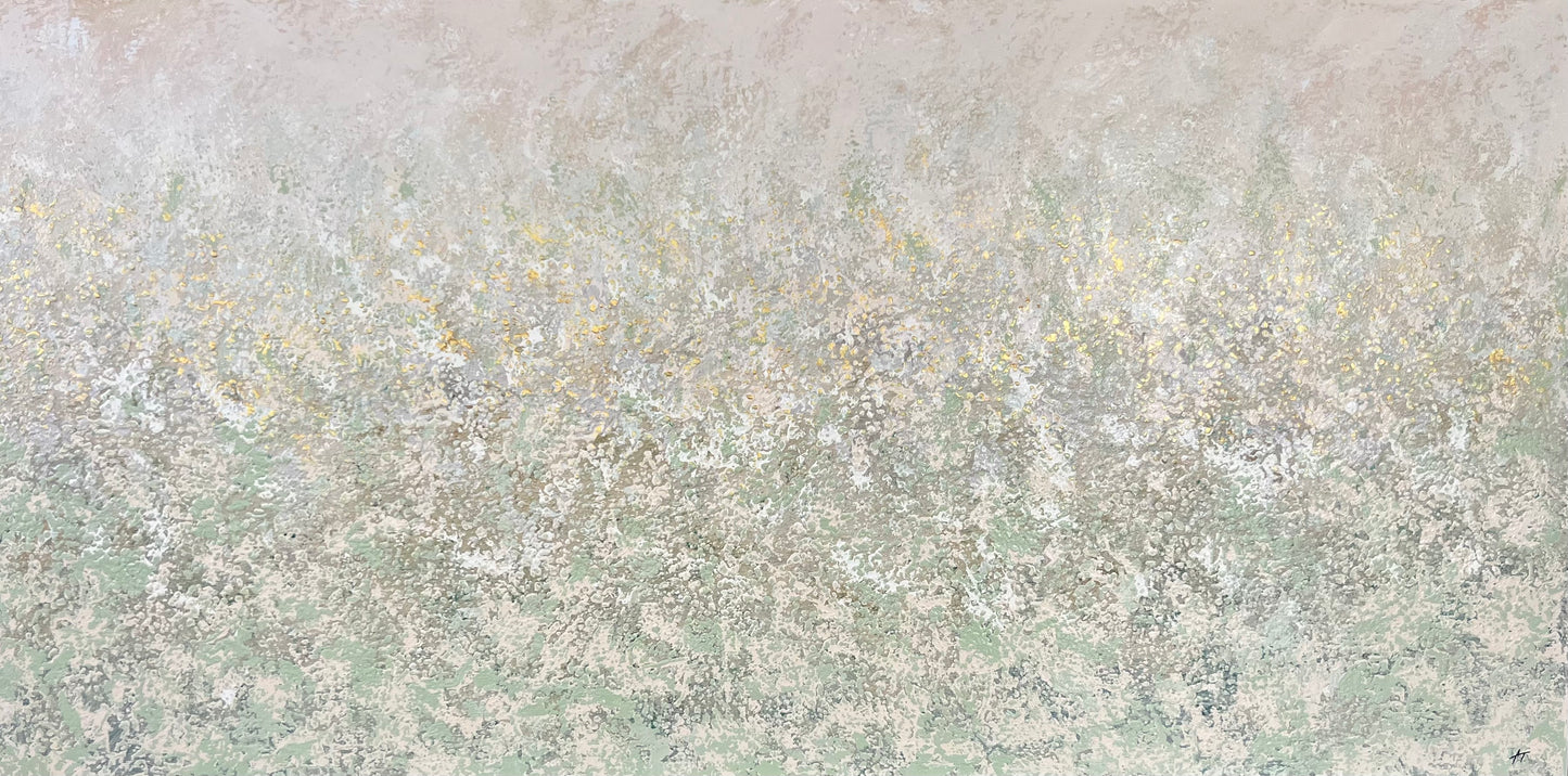 Vienetinis abstraktus paveikslas „Švelnumo galia“ 80x160 cm