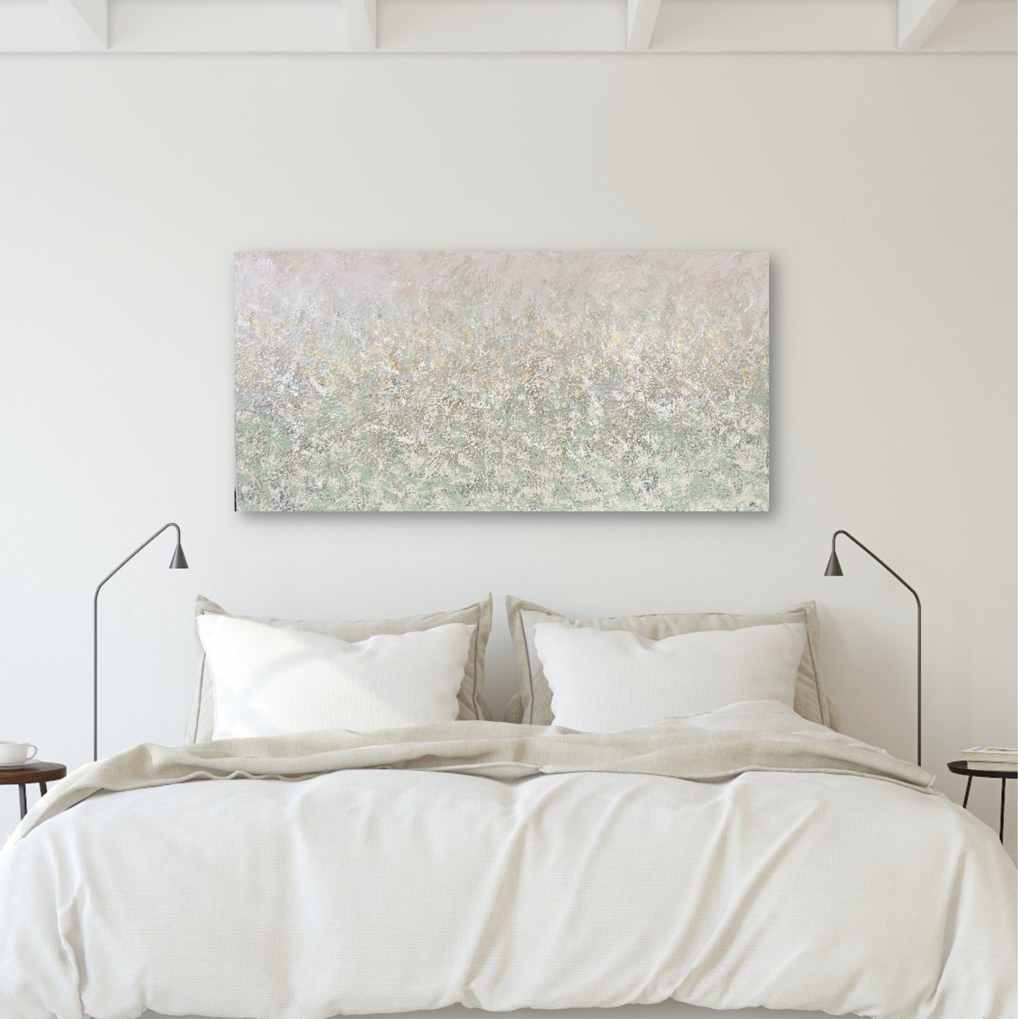Vienetinis abstraktus paveikslas „Švelnumo galia“ 80x160 cm