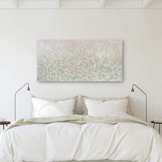 Vienetinis abstraktus paveikslas „Švelnumo galia“ 80x160 cm