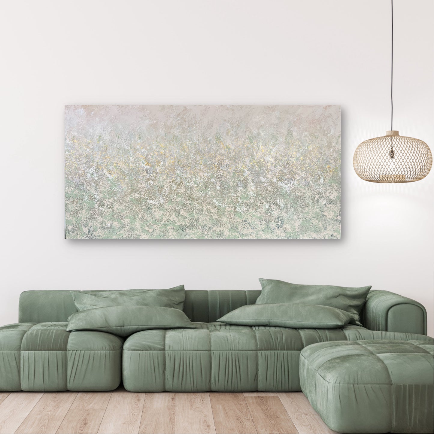 Vienetinis abstraktus paveikslas „Švelnumo galia“ 80x160 cm