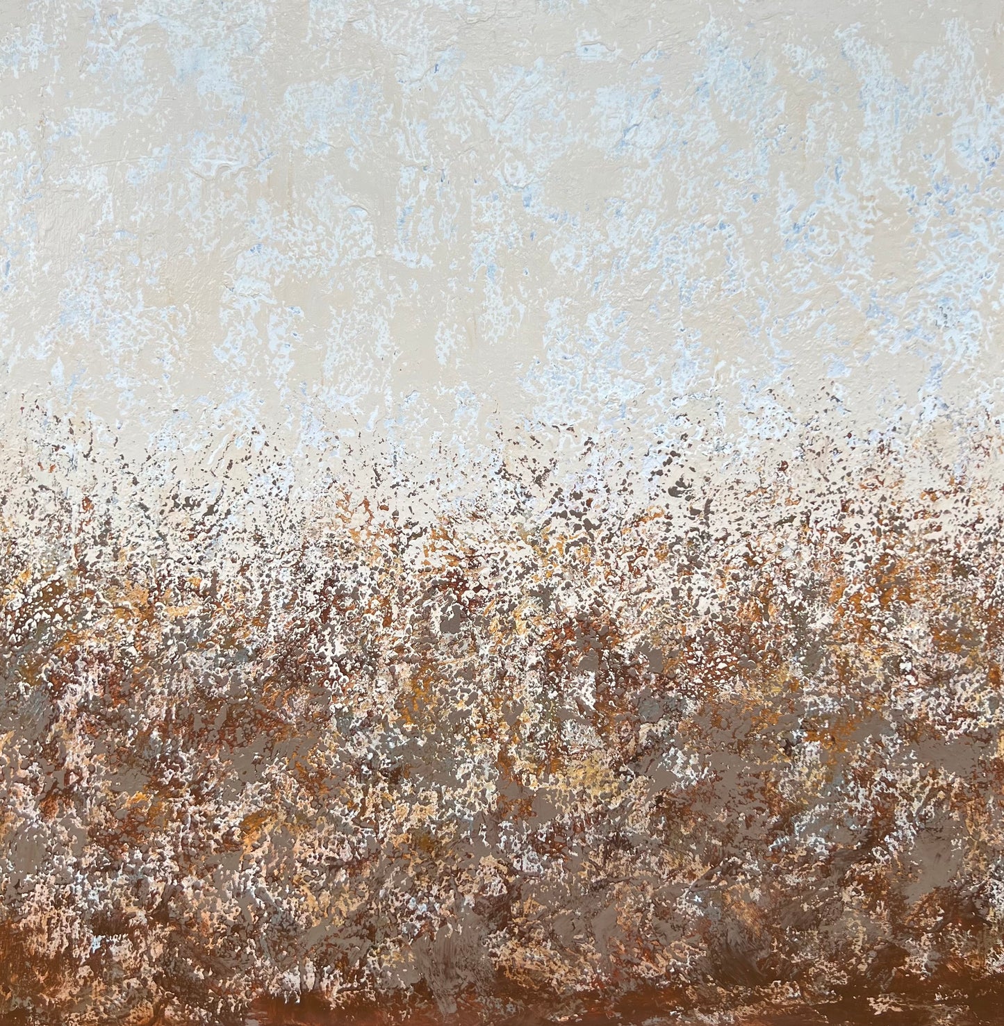 "Žemės kalba"  vienetinis darbas. Akrilas ant drobės, 90*90cm.