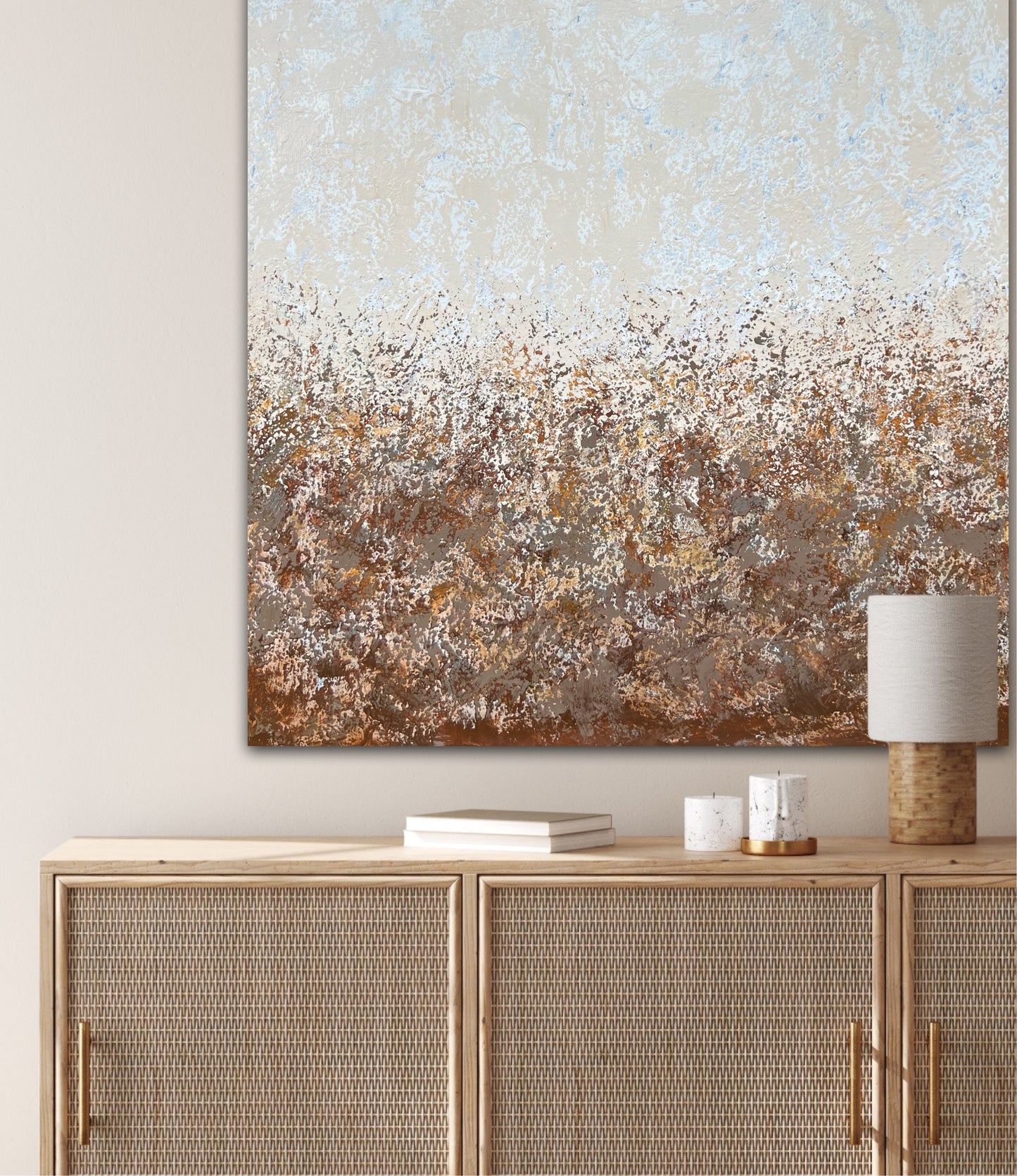 "Žemės kalba"  vienetinis darbas. Akrilas ant drobės, 90*90cm.
