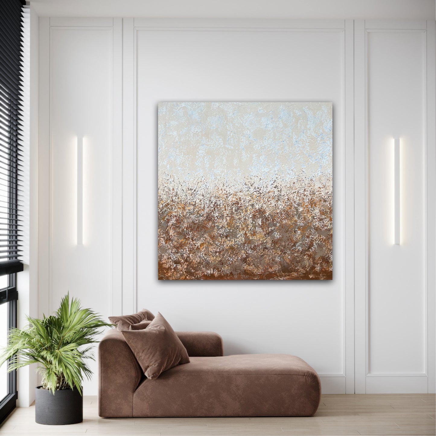 "Žemės kalba"  vienetinis darbas. Akrilas ant drobės, 90*90cm.