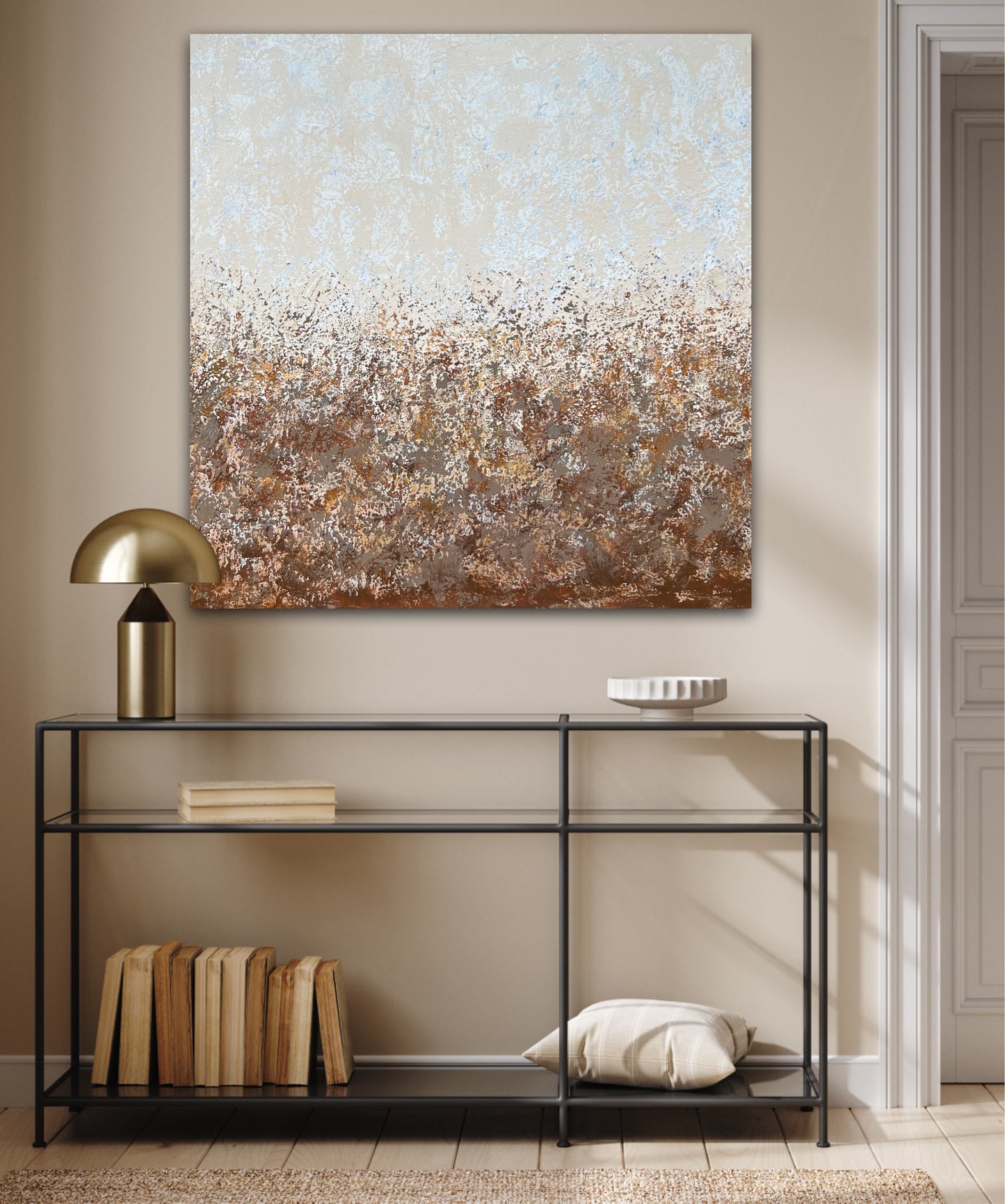 "Žemės kalba"  vienetinis darbas. Akrilas ant drobės, 90*90cm.