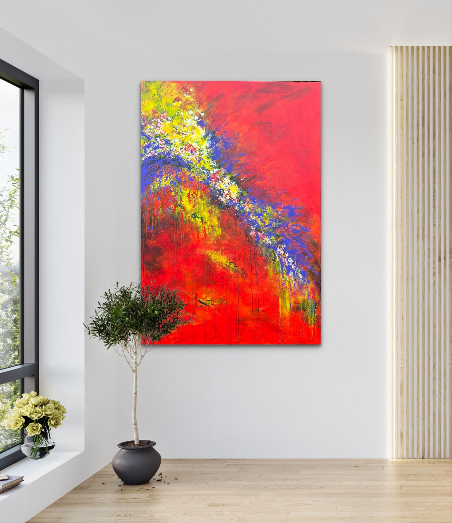 "Žydinčios gelmės" 90*130cm, vienetinis paveikslas