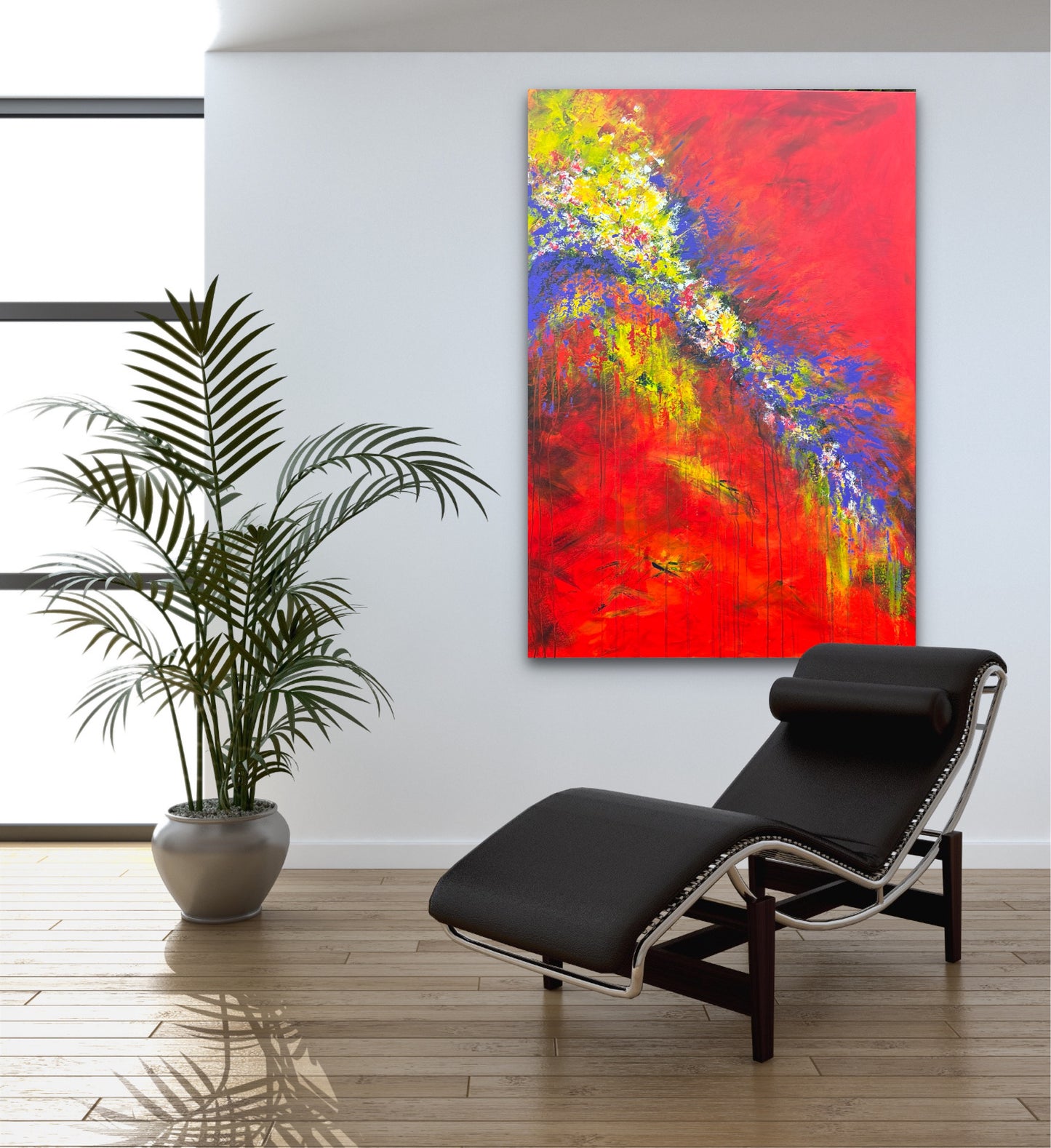 "Žydinčios gelmės" 90*130cm, vienetinis paveikslas