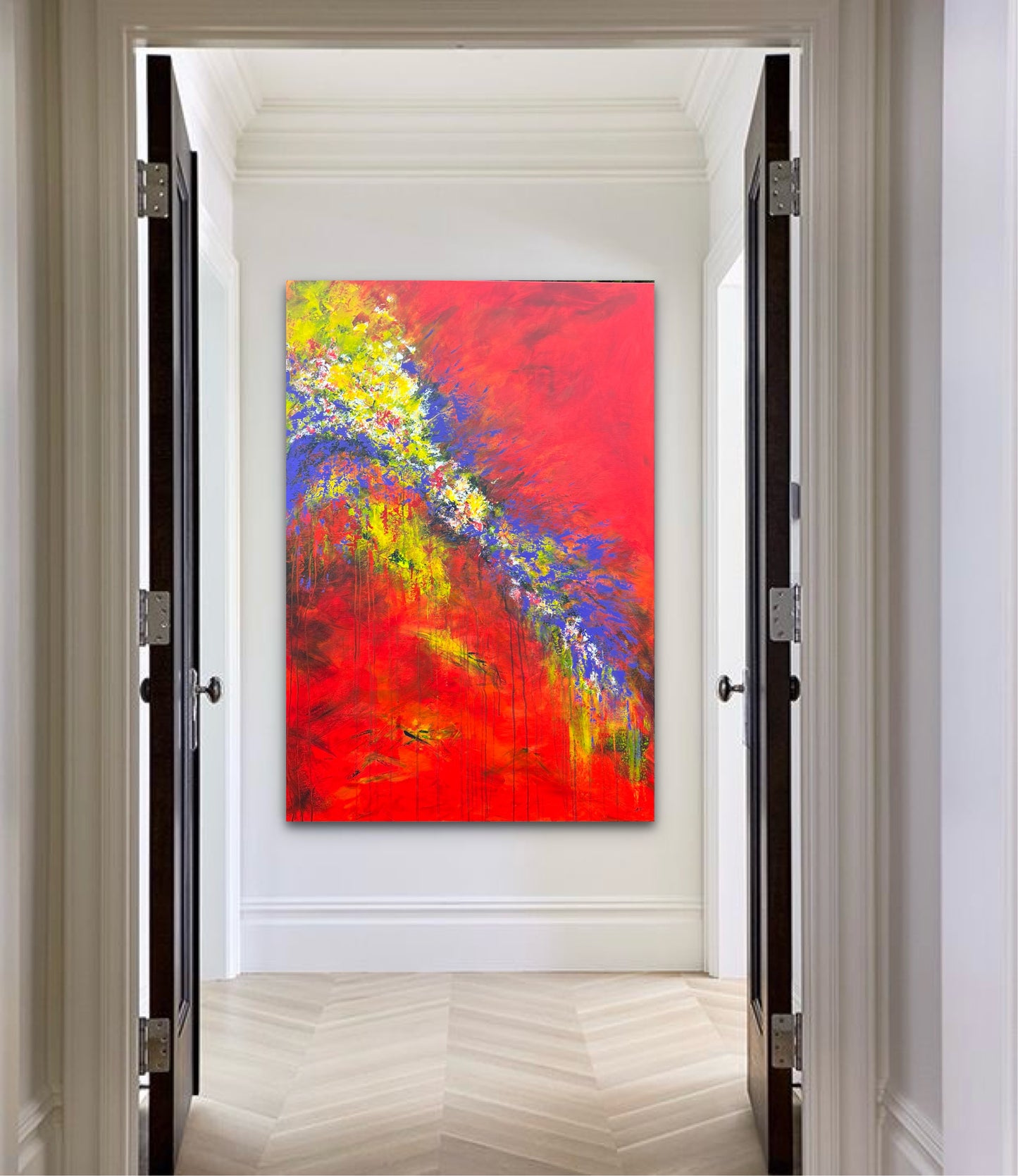 "Žydinčios gelmės" 90*130cm, vienetinis paveikslas