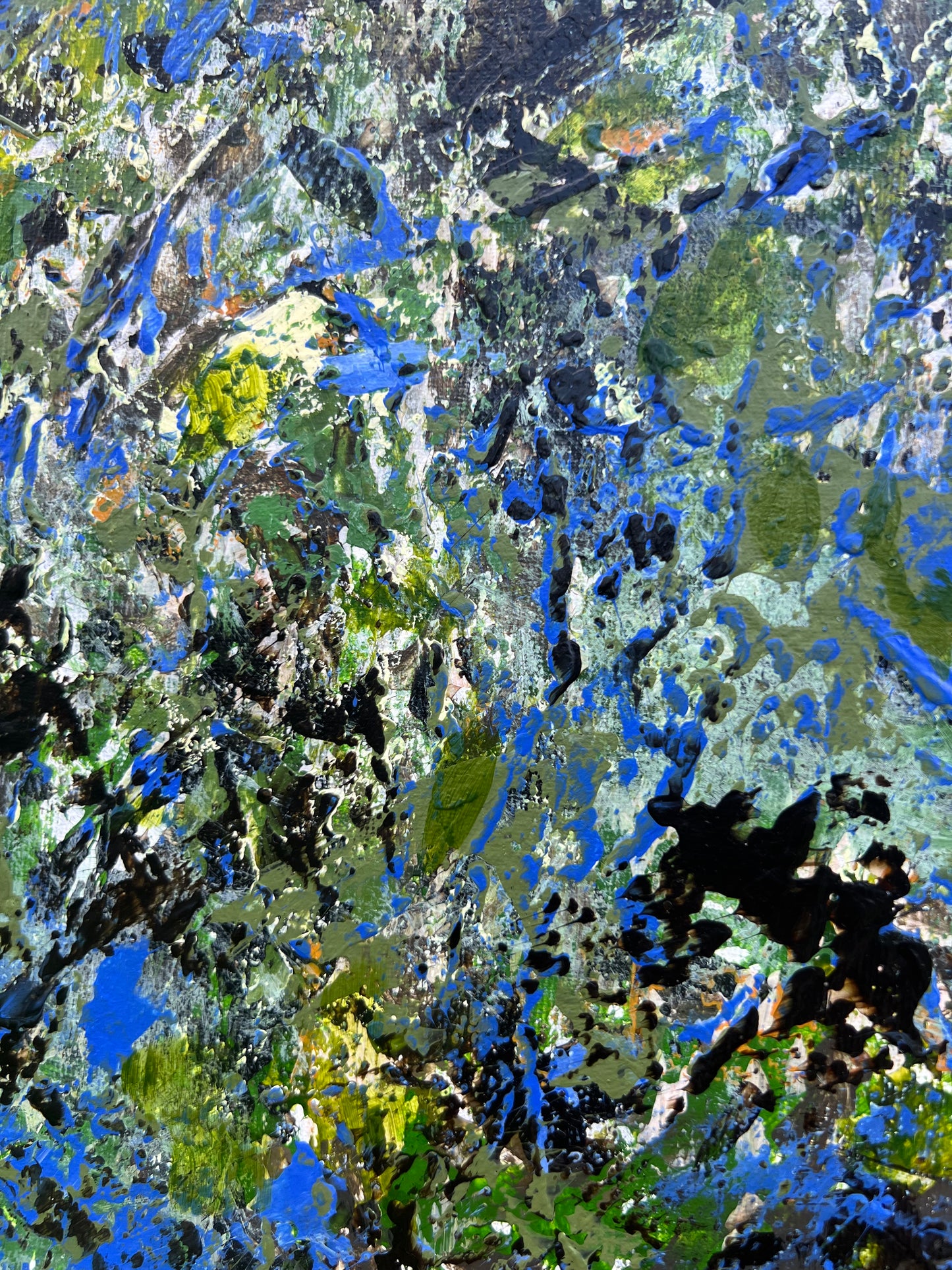 Modernus, abstraktus paveikslas "Miško pasaka" 100*130cm.