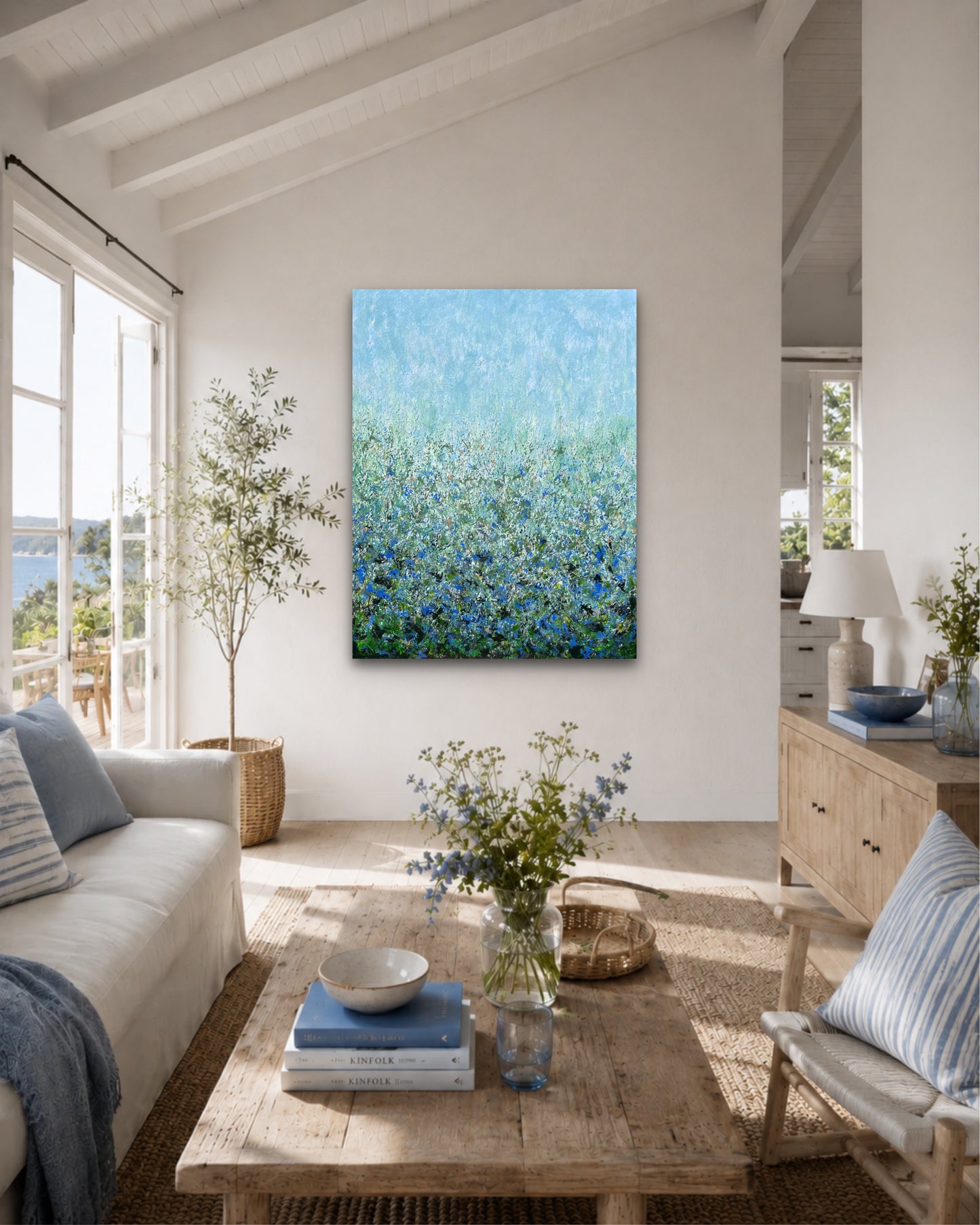Modernus, abstraktus paveikslas "Miško pasaka" 100*130cm.
