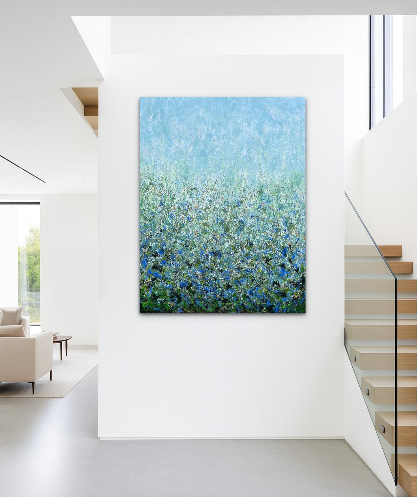 Modernus, abstraktus paveikslas "Miško pasaka" 100*130cm.